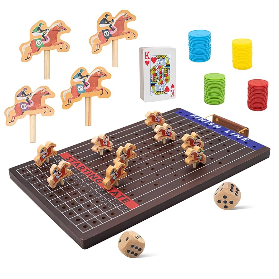 Amazon | JPTXTXG競馬ボードゲーム 手作り木製セット クラシック